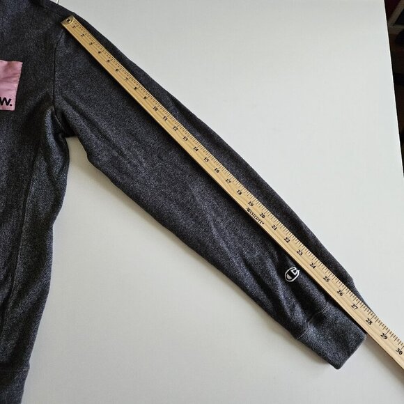 Champion x Wood Wood Sweatshirt Mens XL Heathered Gray LS Made In Italy Preppy - Picture 6 of 16